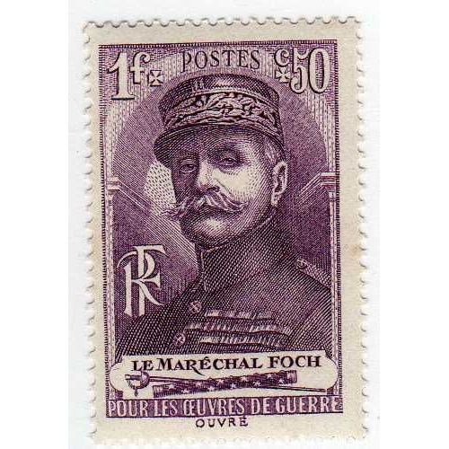 France 1940 - Y&t N°455 - 1f+50c - Au Profit Des Oeuvres De Guerre - Ferdinand Foch Maréchal De France - Neuf