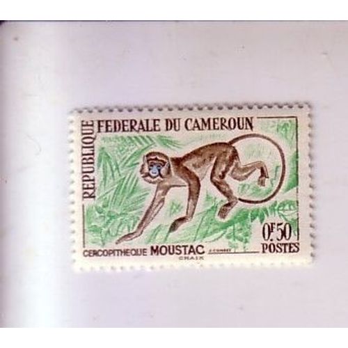 Cercopithéque Moustac , Rép Féd Du Cameroun, 0,50
