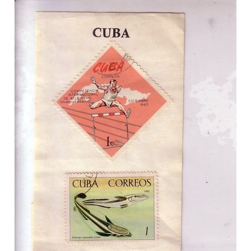 Cuba , Lot De 2 Timbres De 1965