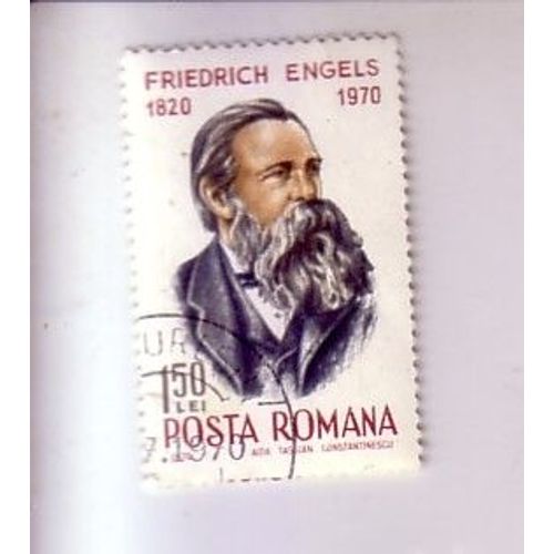 Friedrich Engels , Roumanie , Timbre De 1970