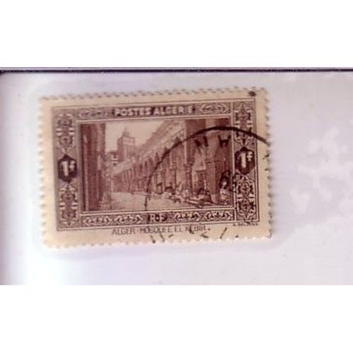 Alger , Mosquée El Kébir , Postes Algérie , Timbre De 1 F