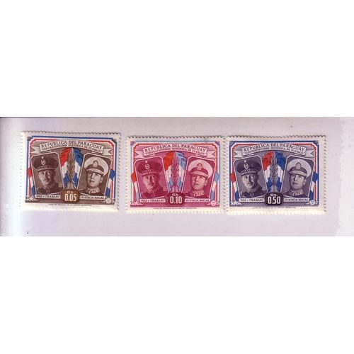 Paraguay , Lot De 3 Timbres , Confraternidad Historica De Pueblos