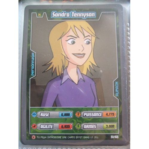 Carte À Jouer Ben 10 Alien Aventures : Personnage Humain Sandra Tennyson N 51/65