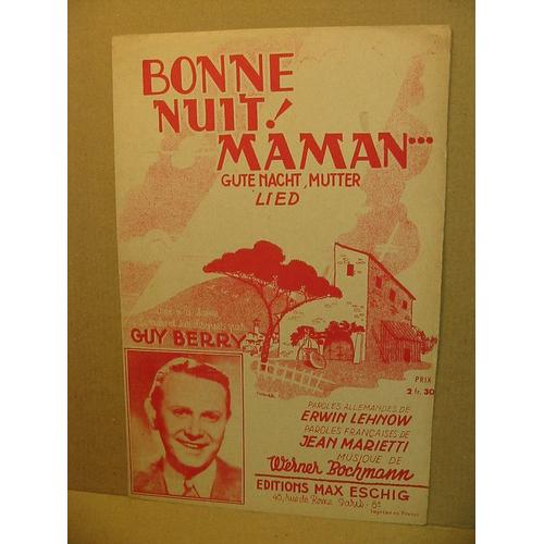 Bonne Nuit Maman - Lied - Paroles En Français & Allemand - 1942