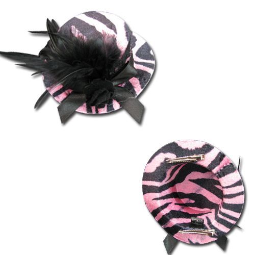 Bibi Chapeau Mini Pince Barrette Cheveux  Noeud Papillon Rose Noir