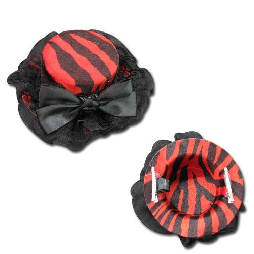 Bibi Chapeau Mini Pince Barrette Cheveux  Noeud Papillon Rose Noir