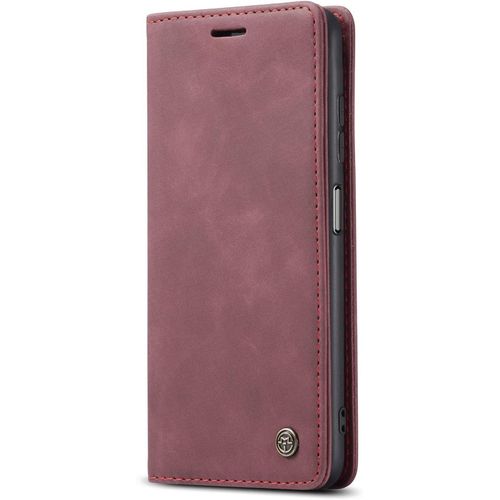 Coque Compatible Avec Xiaomi Redmi Note 10/Redmi Note 10s,Coque Rabat Cuir Avec Magnetique,Housse Protection Portefeuille Etui Cartes Stand Fonction (Rouge)
