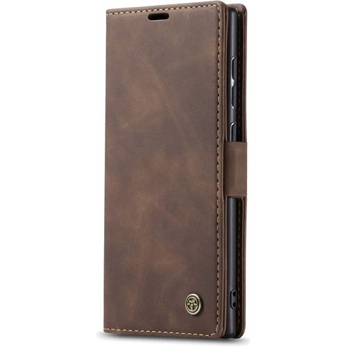 Coque Compatible Avec Samsung Galaxy Note10 Lite/M60s/A81,Coque Rabat Cuir Avec Magnetique,Housse Protection Portefeuille Etui Cartes Stand Fonction (Cafe)