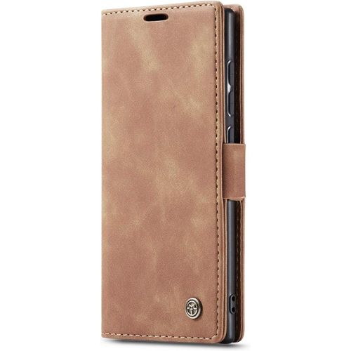 Coque Compatible Avec Samsung Galaxy Note10 Lite/M60s/A81,Coque Rabat Cuir Avec Magnetique,Housse Protection Portefeuille Etui Cartes Stand Fonction (Brun)