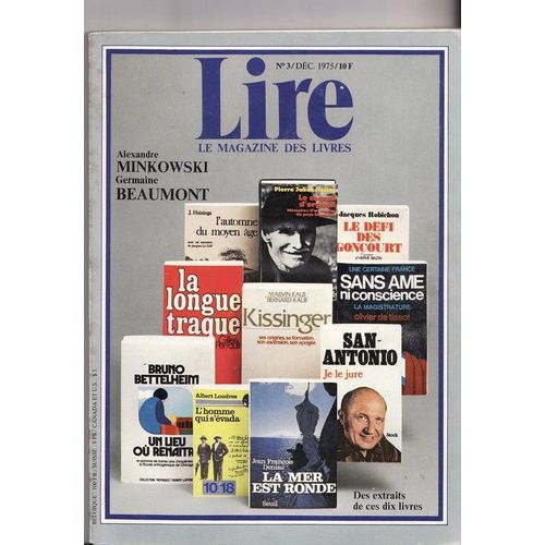 Lire  N° 3 : Alexandre Minkowski Germaine Beaumont