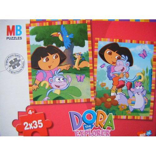 Puzzle 2 X 35 Pieces -Dora