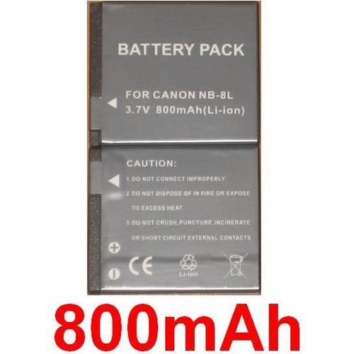 Canon NB-8L - Pile pour appareil photo Li-Ion - pour CB-2LA, 2LAE; PowerShot A2200, A3000 IS, A3100 IS, A3150 IS, A3200 IS, A3300 IS