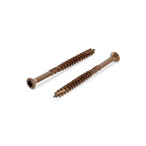 200 VIS DE TERRASSE INOX A2 BRUNI AUTOFOREUSE TETE DECORATIVE TORX 25 de Ø 5 X 70