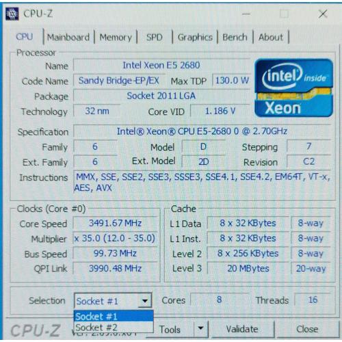 PC Assemblé Xeon E5-2680 - 2.7 Ghz - Ram 32 Go - SSD 250 Go + HDD 1 To