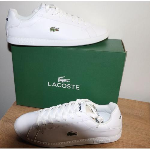 Chaussure Lacoste Homme cuir Blanche taille 43 Rakuten