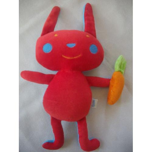 Doudou Lapin Dpam Du Pareil Au Même Peluche Rouge Bleu Carotte Pouet Pouet