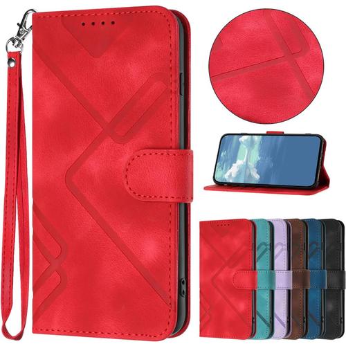 Etui Portefeuille Compatible Avec Samsung Galaxy J5 2017 Avec Porte-Cartes En Tpu Resistant Aux Chocs | Etui A Rabat En Cuir Synthetique De Qualite Superieure Avec Emplacements Pour Telephone