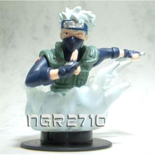 Naruto Ultimate Ninja Figurine Maxi Manga Gashapon Tampons Collection 3 Buste Kakashi Sharingan 5cm