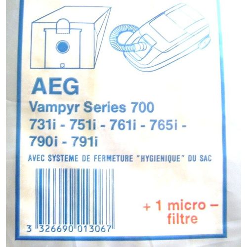 AEG AE22 - 5 sacs aspirateur + 1 micro filtre pour AEG vampyr séries 700 - 731i - 751i - 761i - 765i - 790i - 791i