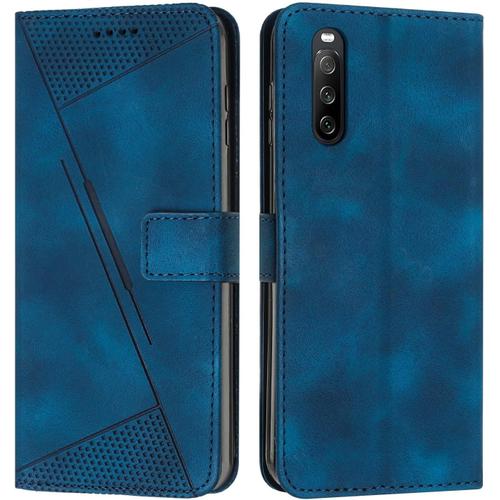 Etuis Flip Smartphone Compatible Avec Sony Xperia 10 Iv Etui Portefeuille A Rabat Avec Fente For Carte Et Dragonne Compatible Avec Sony Xperia 10 Iv Etui (Color : Mor)