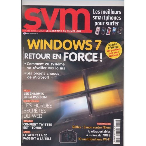Svm  N° 285 : Windows 7 Retour  En Force