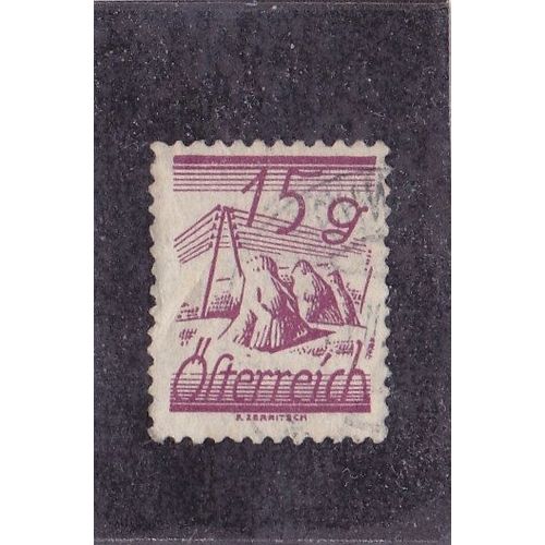 Timbre D'autriche Oblitéré Lilas