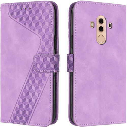 Coque Pour Huawei Mate 10 Pro, ¿¿Tui Housse Protection En Cuir Pu [Pochette De Portefeuille] [Magn¿¿Tique], Antichoc Etui ¿¿ Rabat Pour Huawei Mate 10 Pro (Violet)