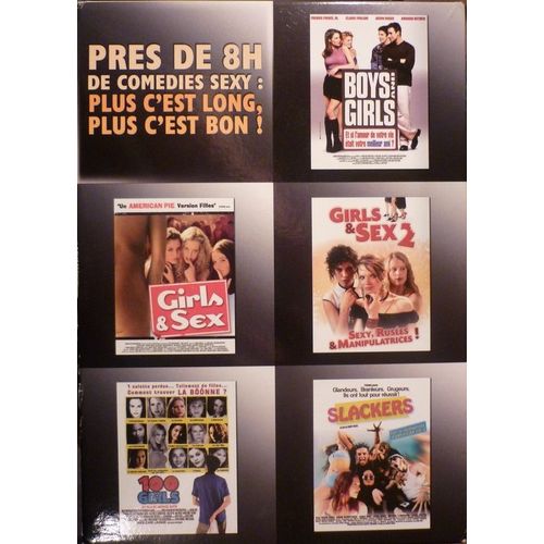 Coffret 5 Comédies Ado Sexy - Boys & Girls + Girls & Sex 1+2 + 100 Girls + Slackers - Pack