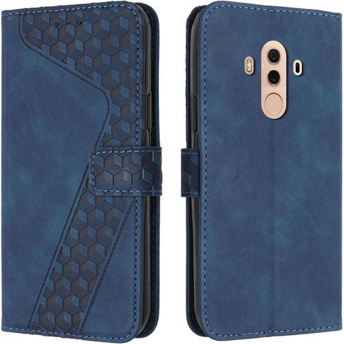 Coque Pour Huawei Mate 10 Pro, ¿¿Tui Housse Protection En Cuir Pu [Pochette De Portefeuille] [Magn¿¿Tique], Antichoc Etui ¿¿ Rabat Pour Huawei Mate 10 Pro (Bleu)