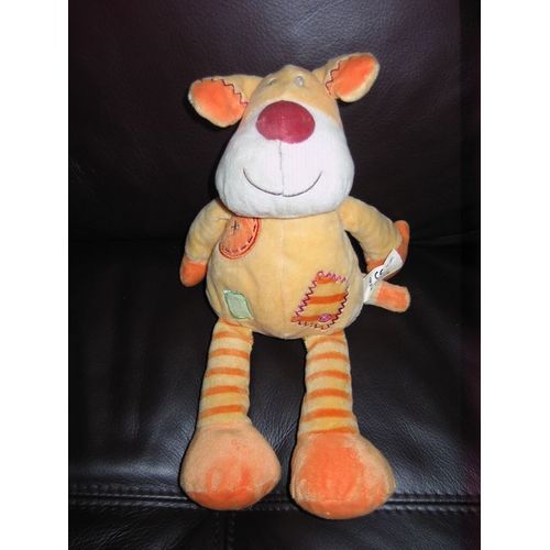 Doudou Chien Jaune Et Orange Kiabi