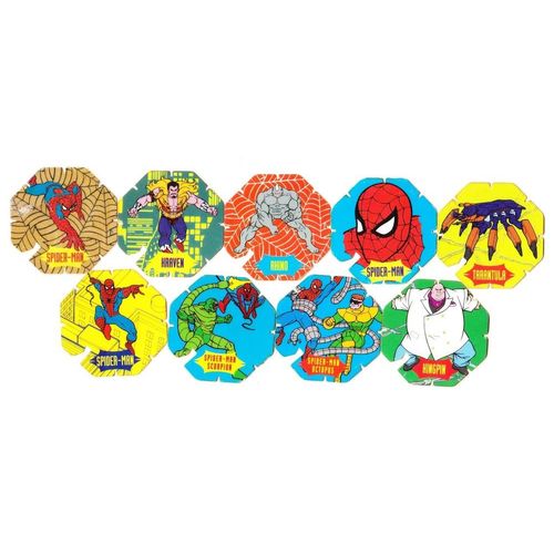 Lot De Pogs Volants Spider-Man Spider-Bn