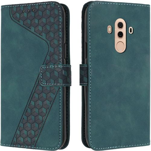 Coque Pour Huawei Mate 10 Pro, ¿¿Tui Housse Protection En Cuir Pu [Pochette De Portefeuille] [Magn¿¿Tique], Antichoc Etui ¿¿ Rabat Pour Huawei Mate 10 Pro (Vert)