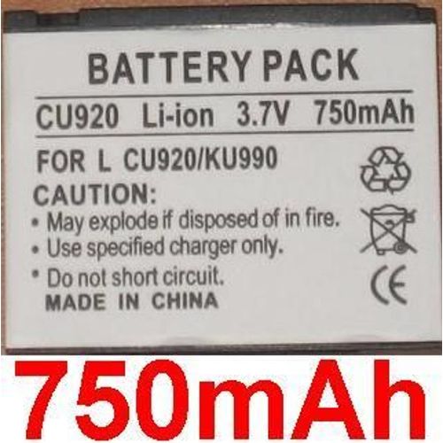 Batterie 3,7v 700 Mah Li-Ion For Lg Hb620t Kb770 Ke998 Ku990 Cu915 Cu920