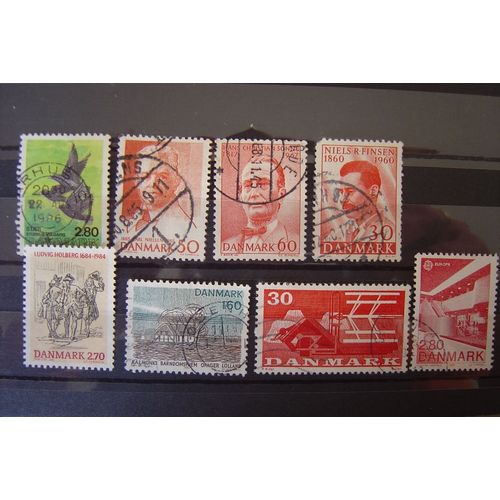 8 Timbres Du Danemark