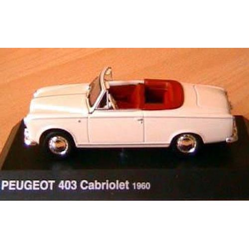 Peugeot 403 Cabriolet 1960 Blanche Norev 1/43 Hachette-Norev