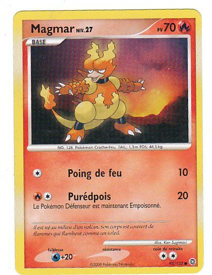 Carte Pokemon Magmar 93 132 Cartes De Jeux Rakuten