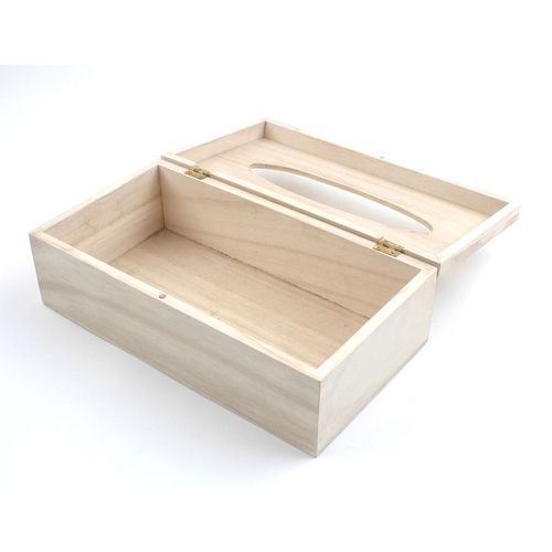Support À Décorer : Boite À Mouchoir, En Bois.