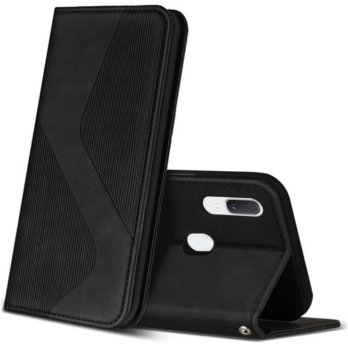 Coque Pour Samsung Galaxy A20e, Premium ¿¿Tui Housse En Cuir De Protection Avec [Emplacements Cartes] [Magnetique], Clapet Folio Portefeuille Pour Samsung Galaxy A20e (Noir)