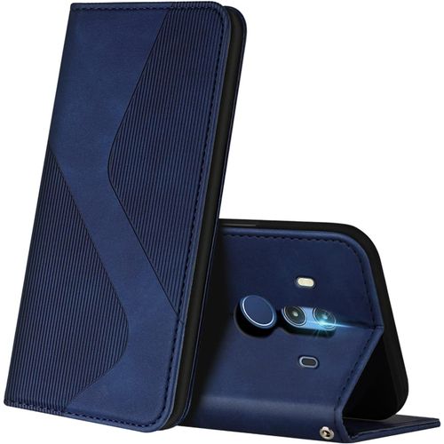 Coque Pour Huawei Mate 10 Pro, Premium ¿¿Tui Housse En Cuir De Protection Avec [Emplacements Cartes] [Magnetique], Clapet Folio Portefeuille Pour Huawei Mate 10 Pro (Bleu)