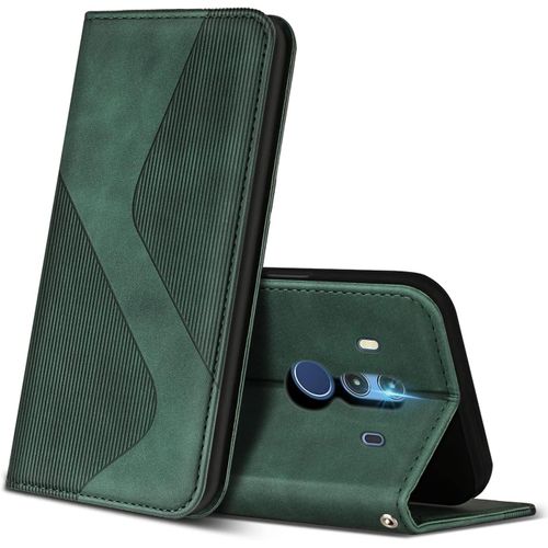 Coque Pour Huawei Mate 10 Pro, Premium ¿¿Tui Housse En Cuir De Protection Avec [Emplacements Cartes] [Magnetique], Clapet Folio Portefeuille Pour Huawei Mate 10 Pro (Vert)