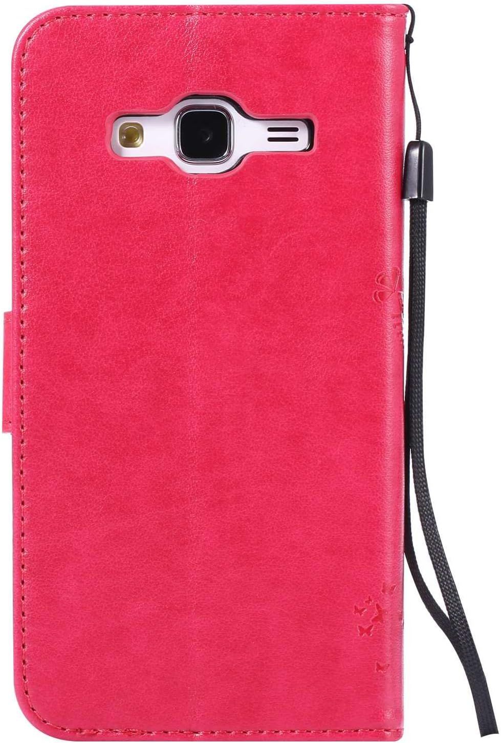 Coque Pour Galaxy J3 2016, Etui En Cuir Pu Portefeuille, Ant... - 2