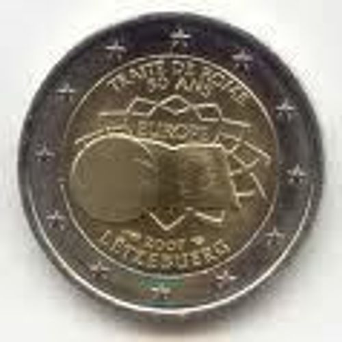 Piece 2 Euros Traite De Rome Luxembourg 2007
