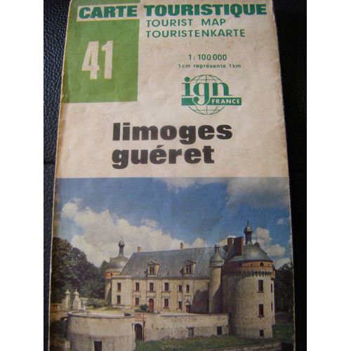 Carte Ign N° 41 - Limoges - Gueret -1979