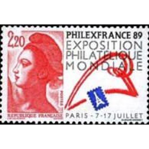 Exposition Philatélique Mondiale À Paris "Philexfrance89" Avec Type Liberté Année 1988 N° 2524 Yvert Et Tellier Luxe