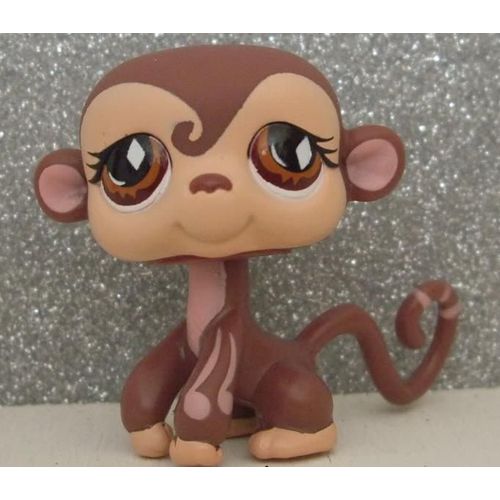 Petshop Le Singe Frangette Bicolore Avec Coussin / Pet Shop #745