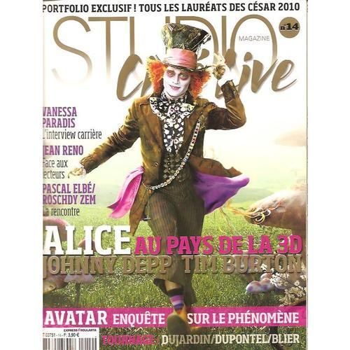 Studio Cine Live  N° 14 : Studio Cine Live N° 14 : Alice Au Pays De La 3d Johnny Deep Tim Burtoncollectif