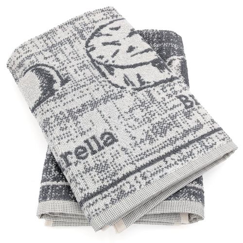 Lot De 2 Torchons De Cuisine 50x50 Cm Cheese Gris