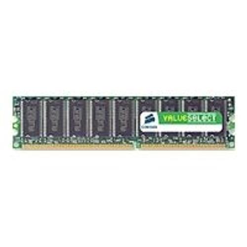 CORSAIR Value Select - DDR - 512 Mo - DIMM 184 broches - 400 MHz / PC3200 - CL2.5 - mémoire sans tampon - non ECC