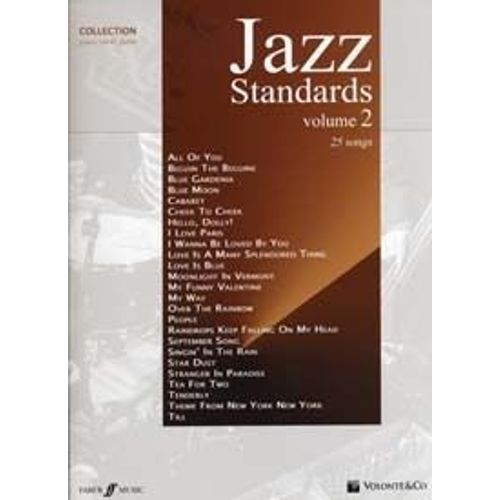 Jazz Standards Vol 2 (25 Songs) - Chant + Piano + Accords - Faber
