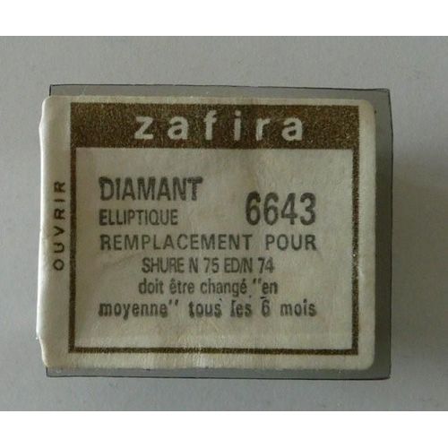 Zafira  6643 - Pointe de lecture Pour Matériel Shure N75 EDIN 74